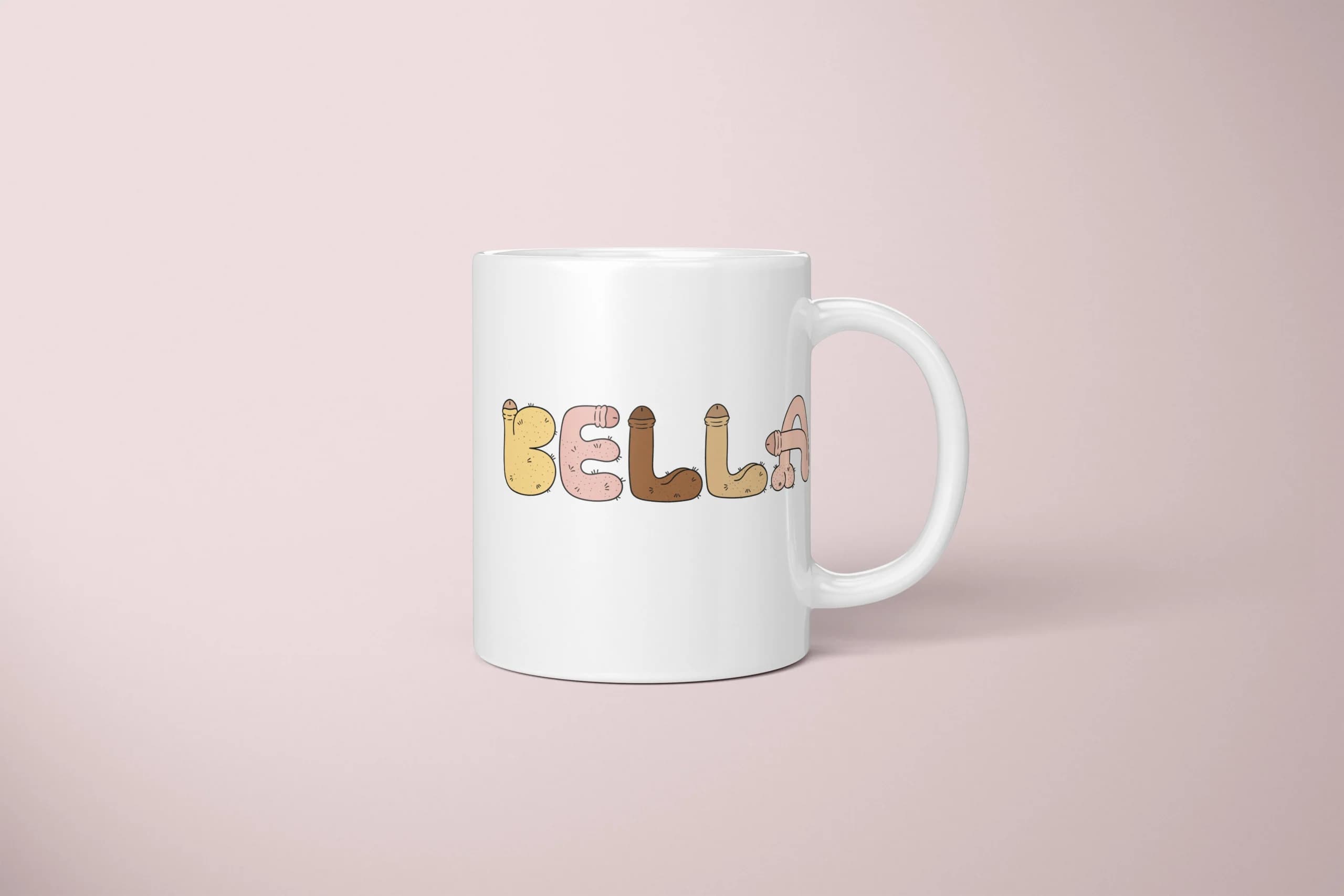 Custom Name Penis Mug – Personalized Letter Gift - primary mug mockup